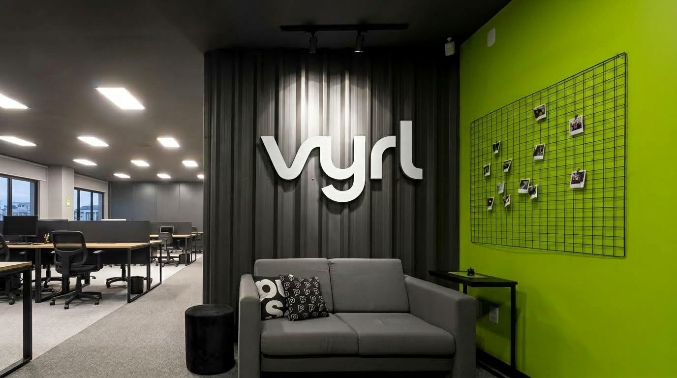 Vyrl team collaborating on client work